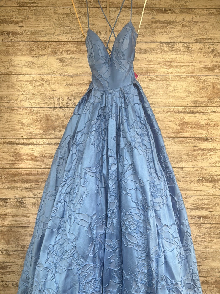 BLUE A LINE GOWN