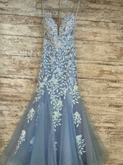 BLUE/FLORAL MERMAID GOWN