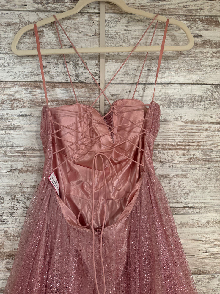 PINK SPARKLY A LINE GOWN (NEW)