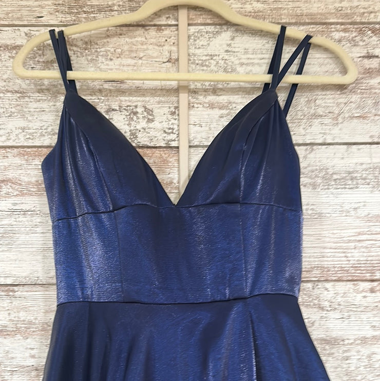 NAVY A LINE GOWN
