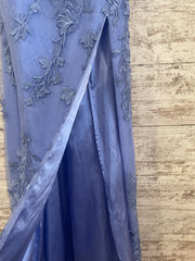 BLUE/FLORAL LONG DRESS