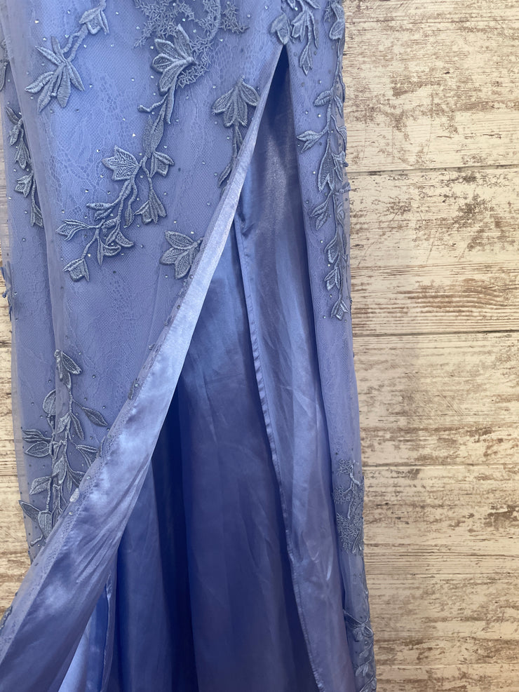 BLUE/FLORAL LONG DRESS