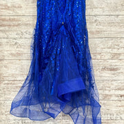 ROYAL BLUE SPARKLY LONG DRESS