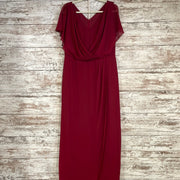 BURGUNDY LONG EVENING GOWN