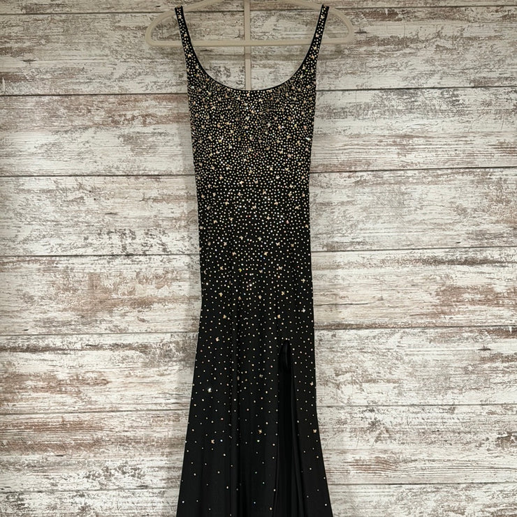 BLACK/GOLD LONG DRESS