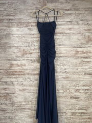 NAVY LONG EVENING GOWN