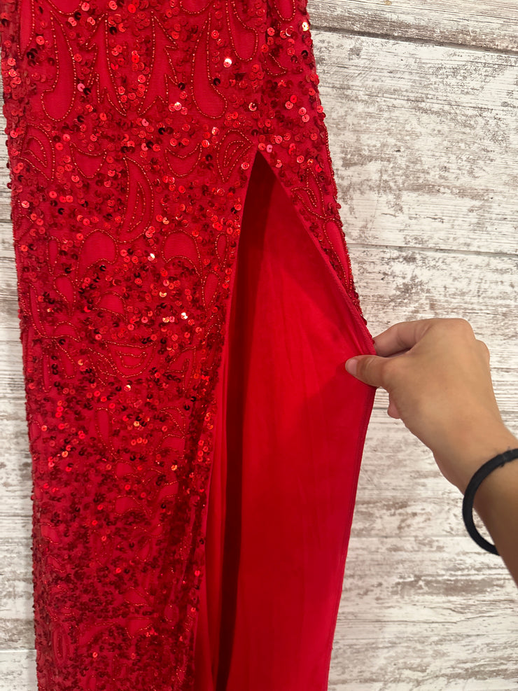 RED SPARKLY LONG DRESS (NEW)