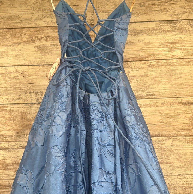 BLUE A LINE GOWN