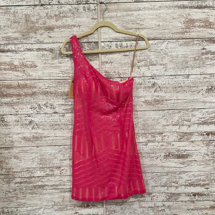 PINK SEQUIN SHORT DRESS (NEW)