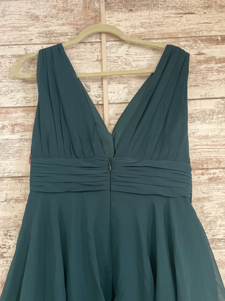 GREEN LAYERED LONG DRESS (NEW)
