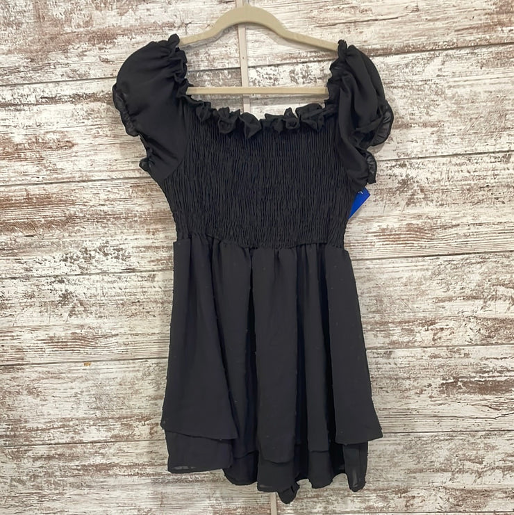 BLACK SHORT DRESS W/SHORTS