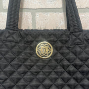 BLACK QUILTED HANDBAG