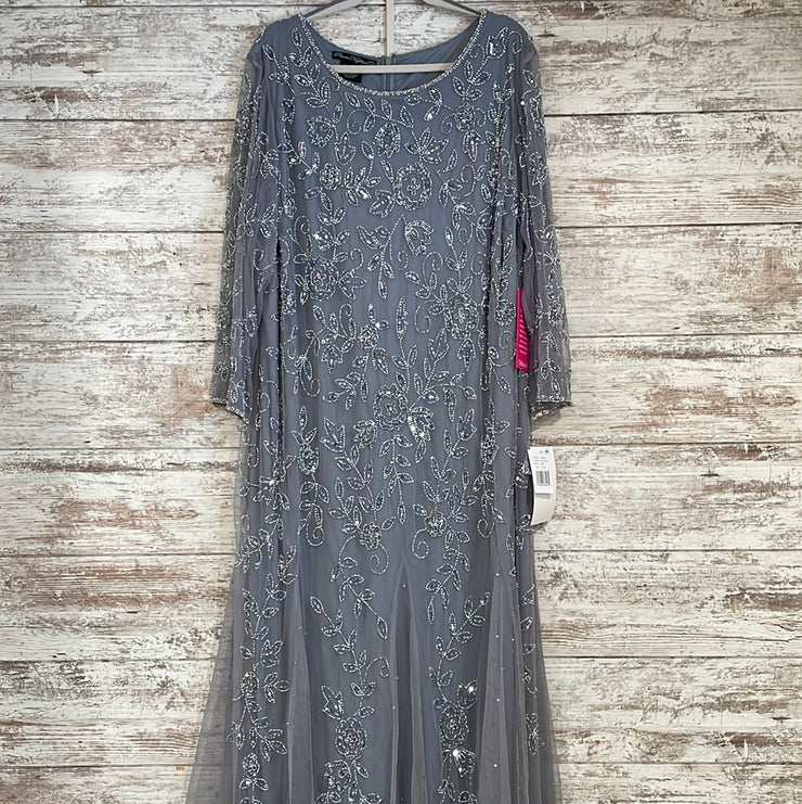 BLUE SEQUIN LONG DRESS (NEW)