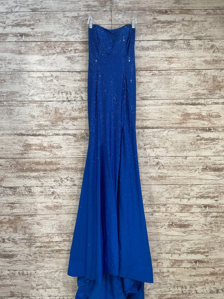 ROYAL BLUE HOT STONE DRESS-NEW