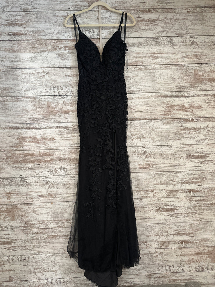 BLACK/FLORAL LONG DRESS (NEW)