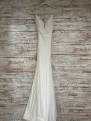 WHITE BEADED LONG DRESS (NEW)