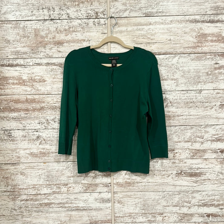 GREEN BUTTON UP CARDIGAN