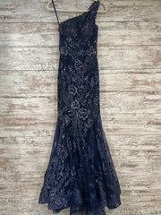 NAVY SPARKLY MERMAID GOWN