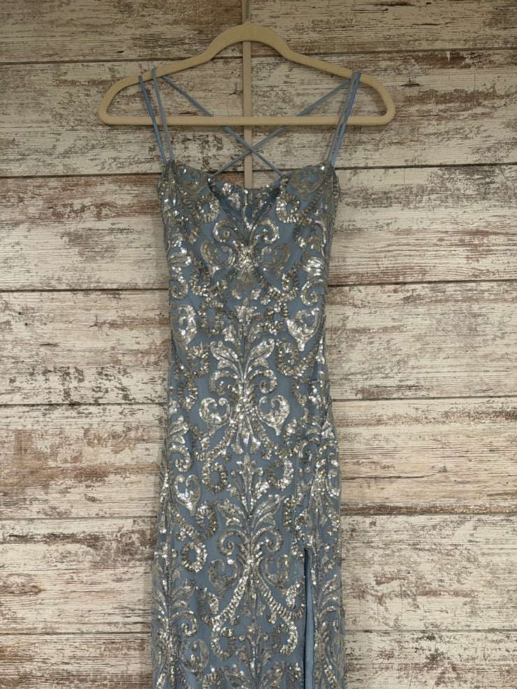 BLUE SPARKLY LONG DRESS (NEW)