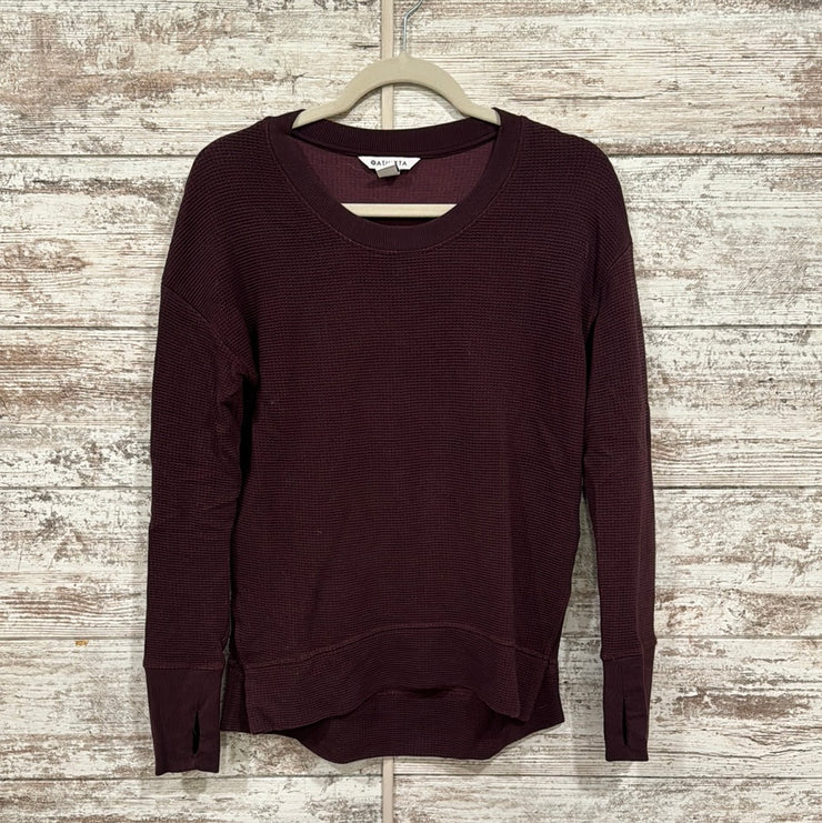 PURPLE WAFFLE KNIT LONG SLEEVE