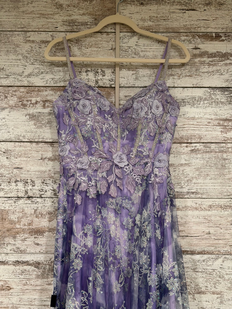 PURPLE/WHITE SPARKLY A LINE