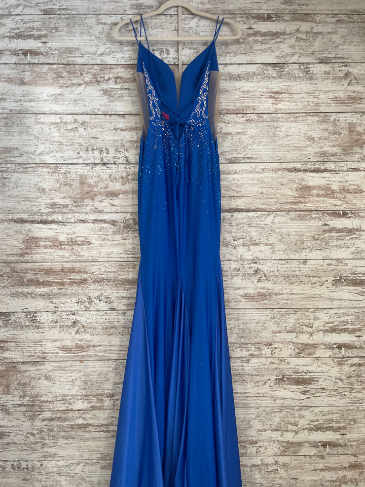 ROYAL BLUE SPARKLY LONG DRESS