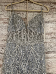 GRAY SPARKLY LONG DRESS (NEW)