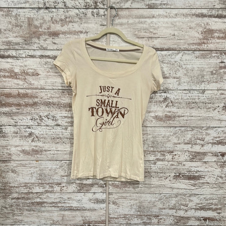 TAN JUST A SMALL TOWN GIRL TOP