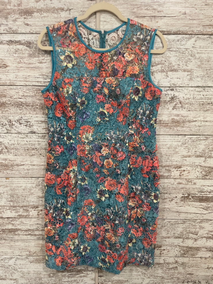TEAL/ORANGE SHORT DRESS $169