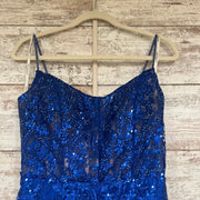 ROYAL BLUE SPARKLY LONG DRESS