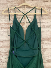GREEN HOT STONE LONG DRESS-NEW
