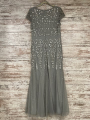GRAY SPARKLY LONG DRESS