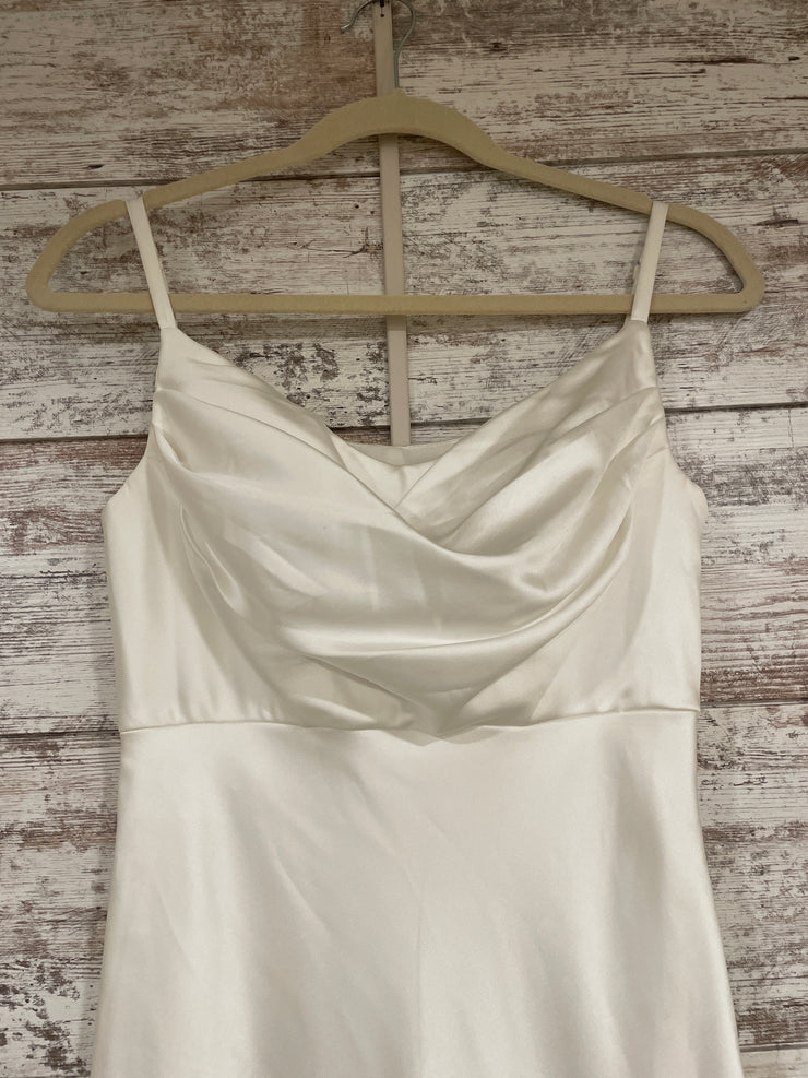 WHITE LONG EVENING GOWN