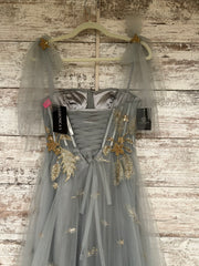 GRAY/GOLD A LINE GOWN (NEW)