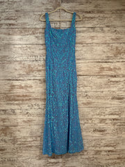 BLUE SPARKLY LONG DRESS