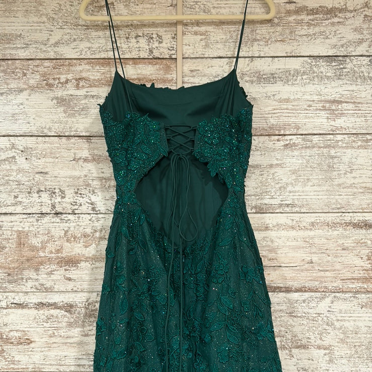 GREEN SPARKLY MERMAID GOWN