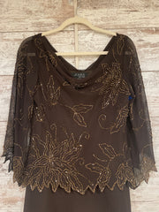 BROWN LONG EVENING GOWN