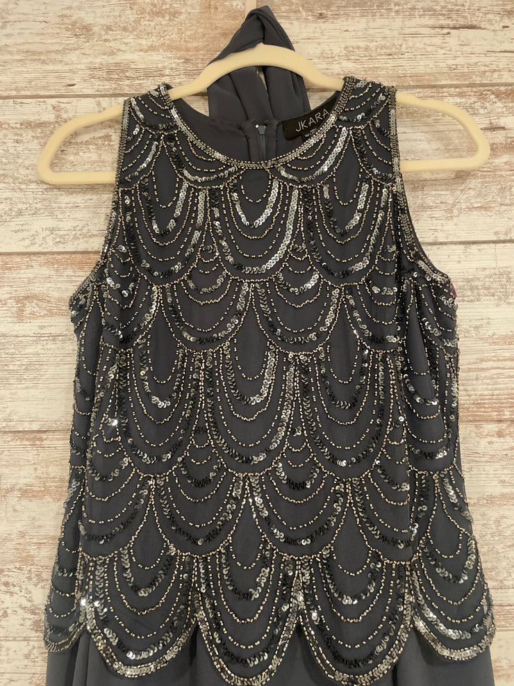 GRAY/SILVER SPARKLY LONG DRESS