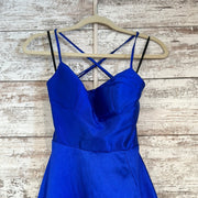 ROYAL BLUE A LINE GOWN