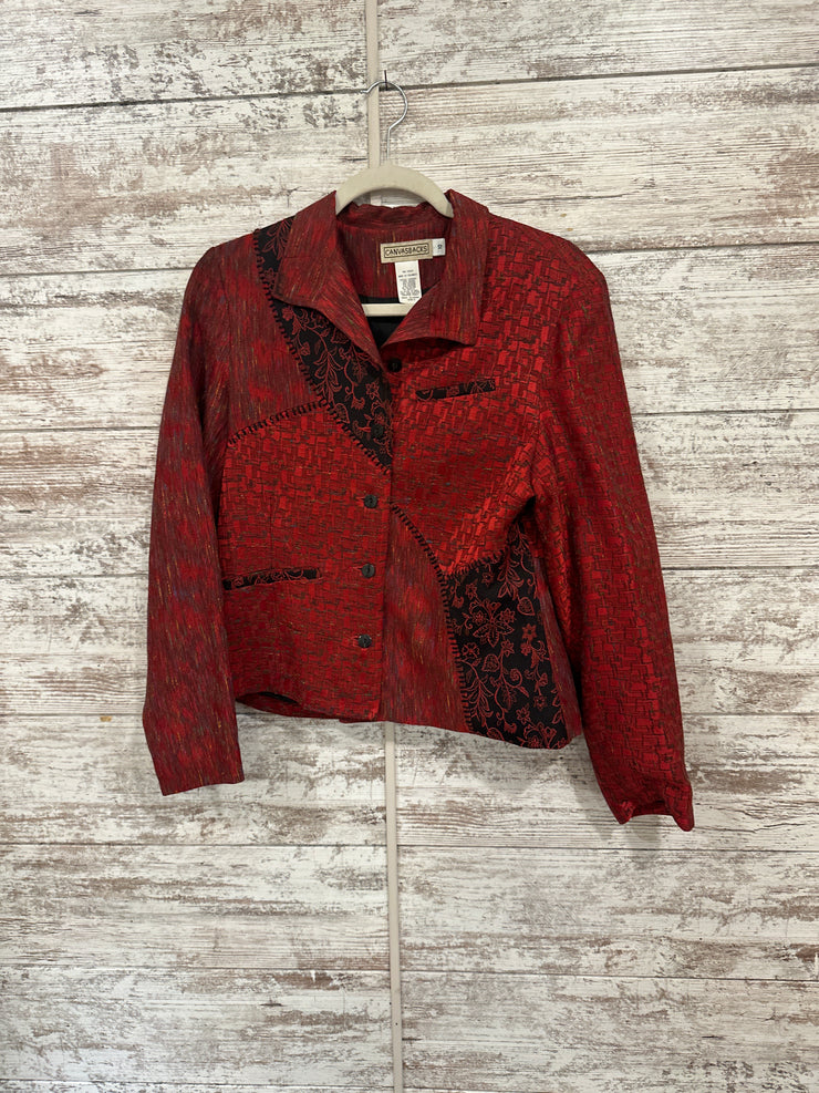 BURGUNDY/BLACK VINTAGE JACKET