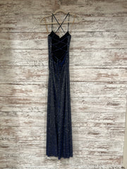 BLUE SPARKLY LONG EVENING GOWN