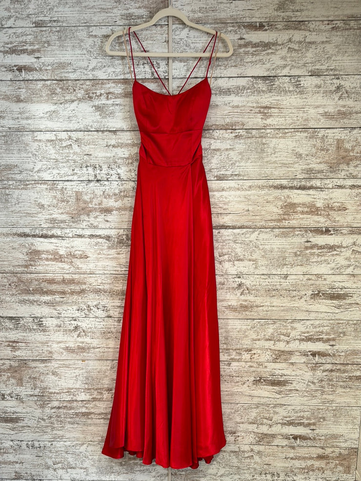 RED A LINE GOWN