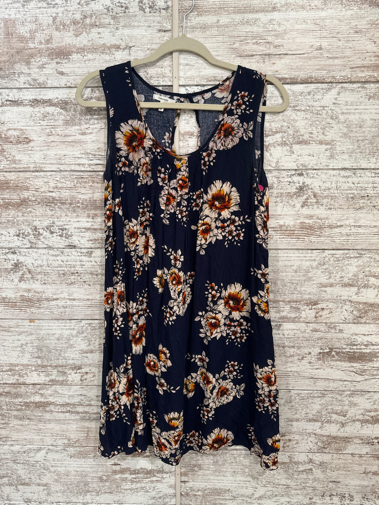 NAVY/FLORAL SHORT DRESS