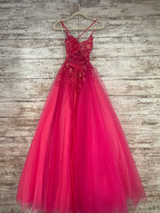 PINK SPARKLY A LINE GOWN