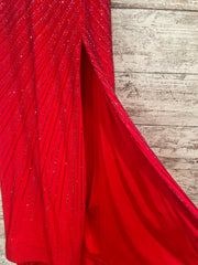RED SPARKLY LONG DRESS