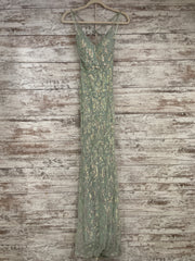 GREEN SPARKLY LONG EVENING GOW
