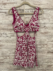 PINK/WHITE SPARKLY SHORT DRESS