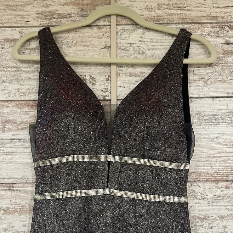 PURPLE SPARKLY LONG DRESS-NEW
