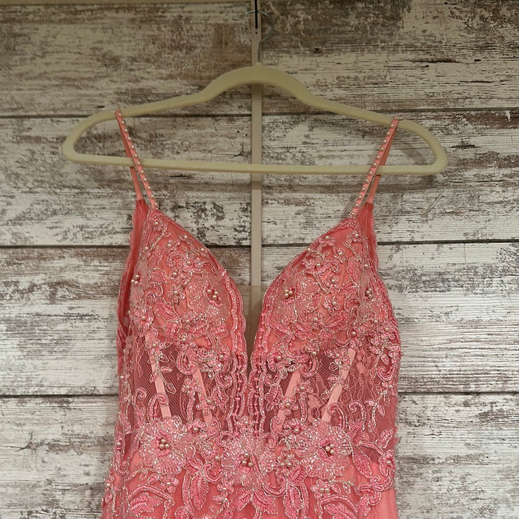 PINK/FLORAL MERMAID GOWN