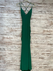 GREEN LONG EVENING GOWN